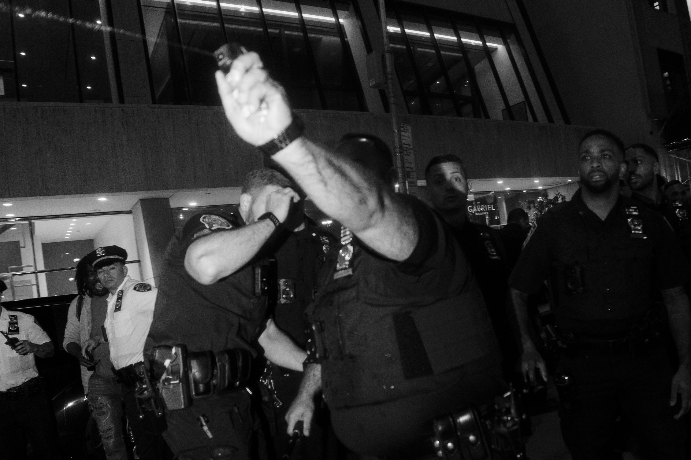 NYPD pepper-sprays fans after Bryant Park Knicks watch party, photograph 1 of 5