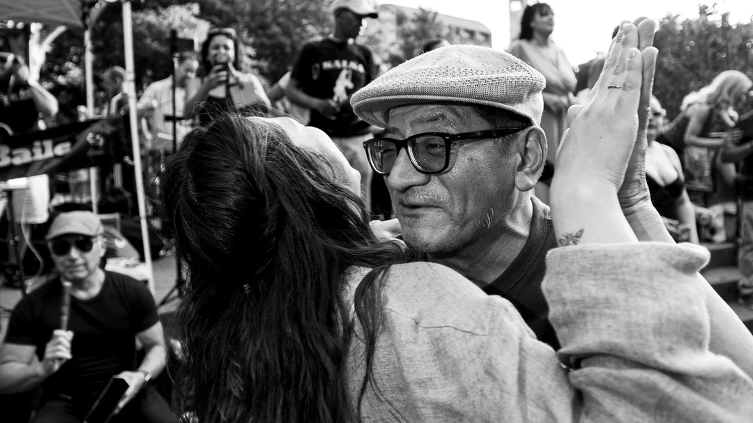 Salsa gathering brings dancers to Washington Square Park, photograph 1 of 10